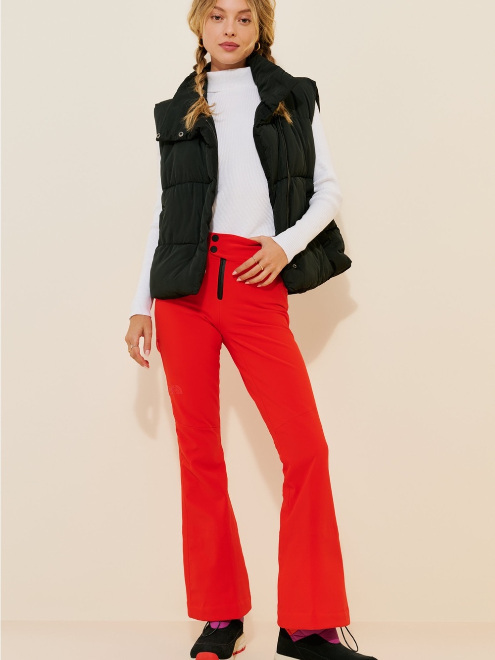 The North Face Women's Bright Red Snoga Ski Pants Size Small
